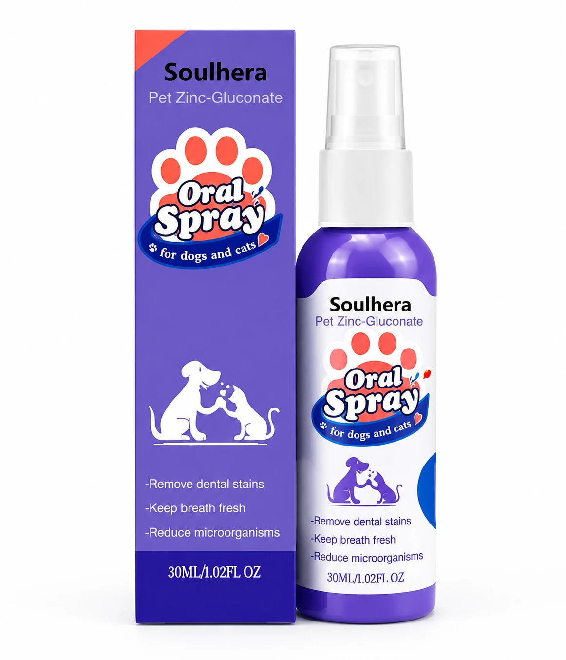 Soulhera™ Advanced Pet Oral Spray | Fresher Breath, Plaque Biofilm & Gum Care — No Brushing