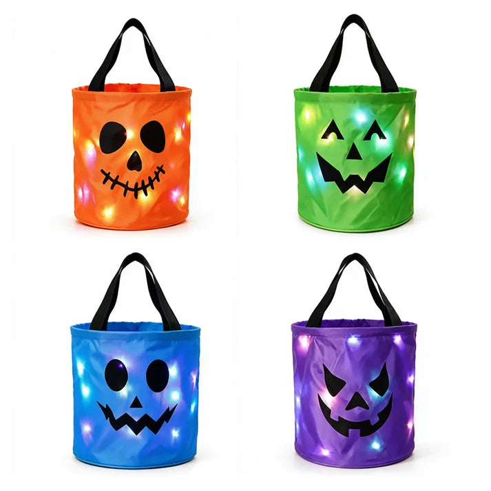 LED Light Up Halloween Candy Bucket