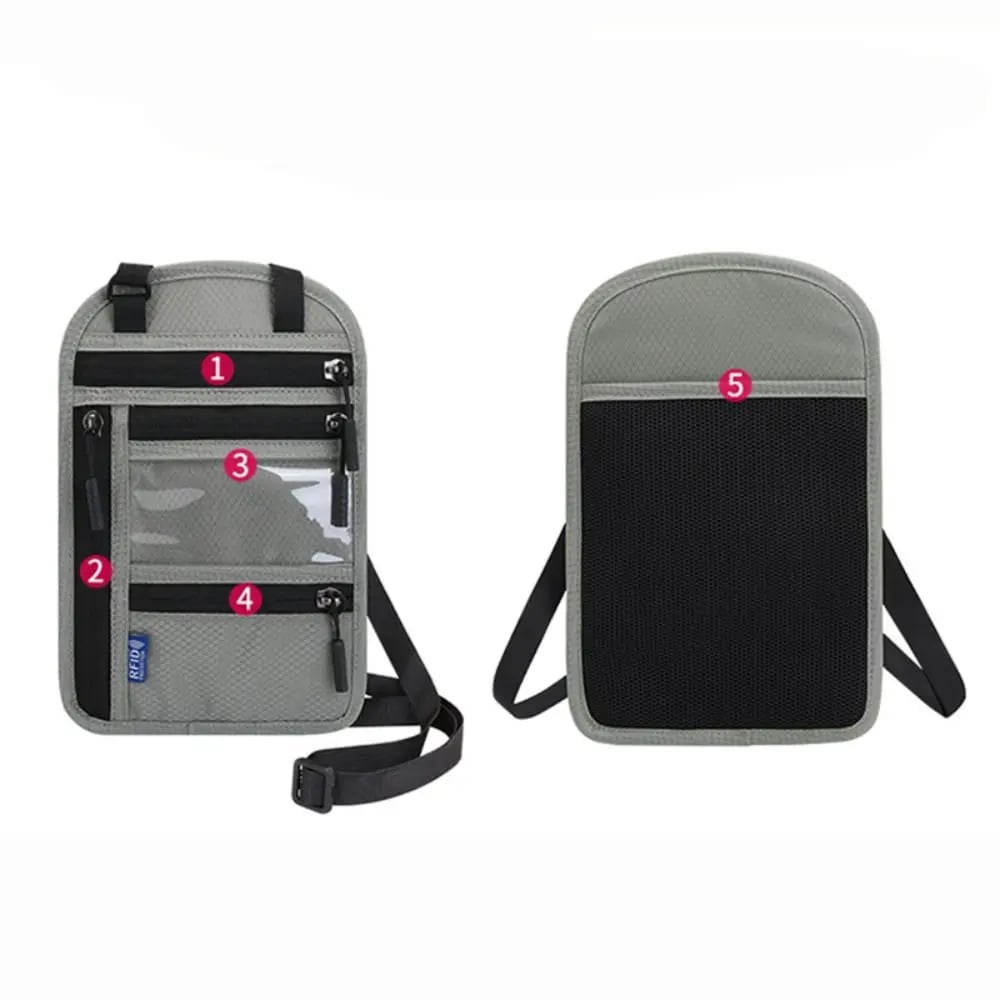 Keep Your Travel Essentials Close, Organized & Protected With This RFID Neck Wallet