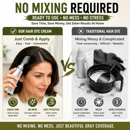 🔥 Instant Gray Coverage Hair Dye Comb for Men & Women