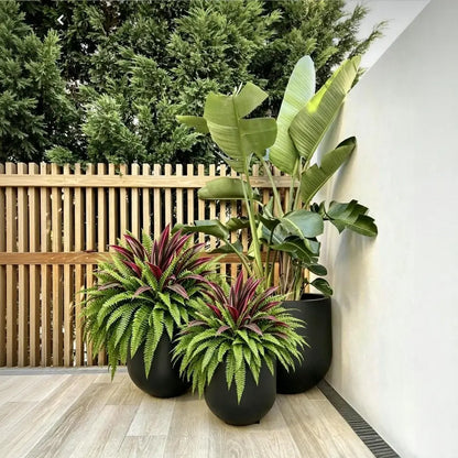 🔥 UV-Resistant Artificial Fern & Red Dracaena Decorative Plants – Full, Lush & Fade-Resistant!