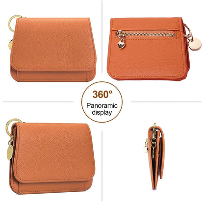 💖 Short Wallets for Women – Fashionable Card Holder with Key Ring & Coin Purse