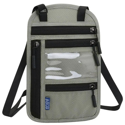 Keep Your Travel Essentials Close, Organized & Protected With This RFID Neck Wallet