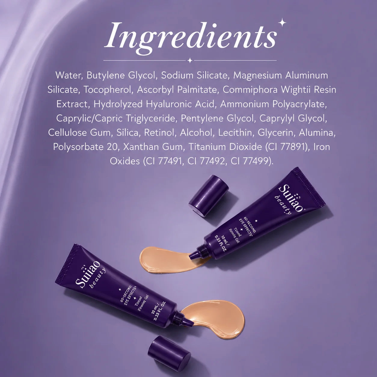 Suiiao 60 Second Effects Tinted Firming Gel - Under Eye Cream For Puffiness And Bags Under Eyes
