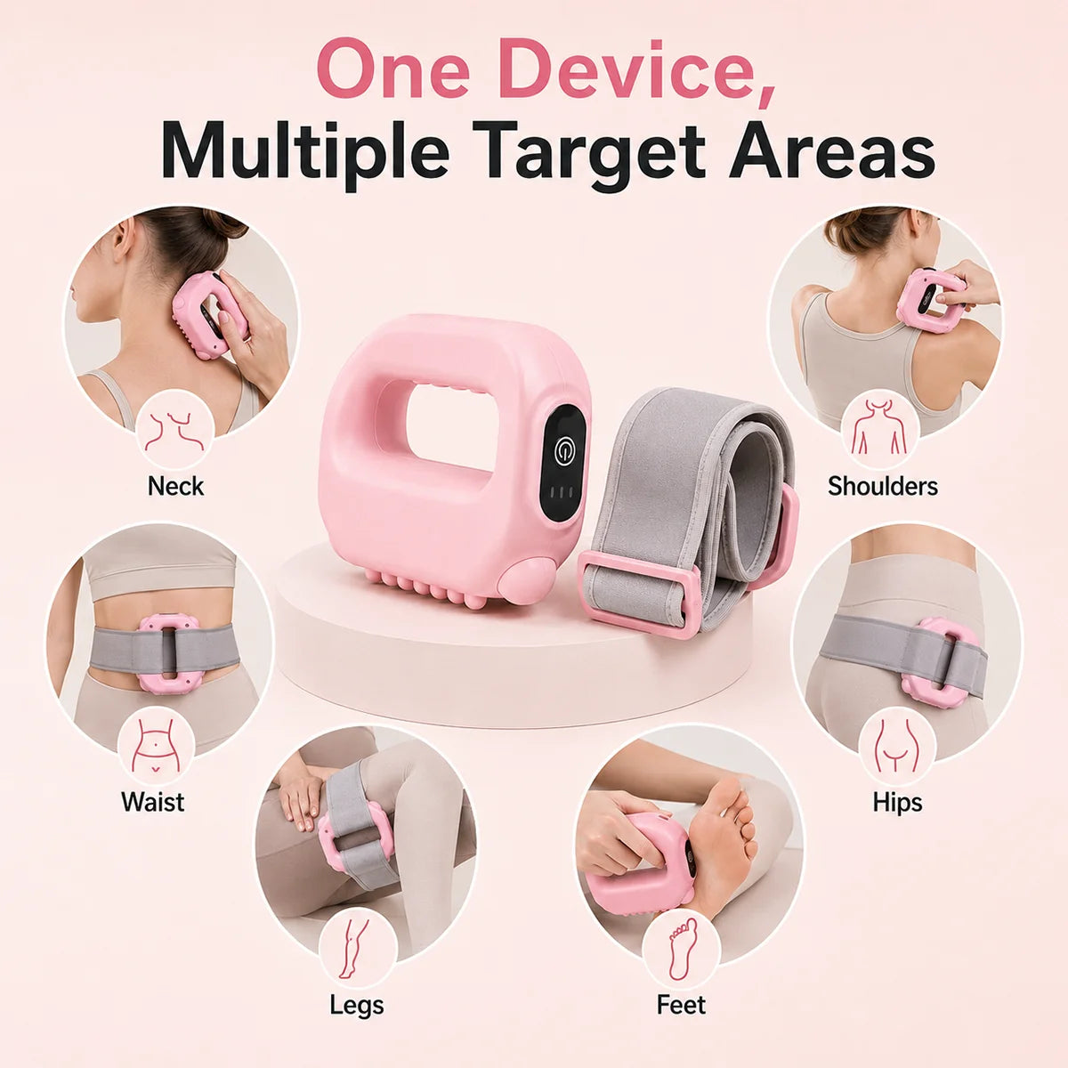 Soulhera Hands-Free Fascia Massager for Muscle Relaxation & Recovery