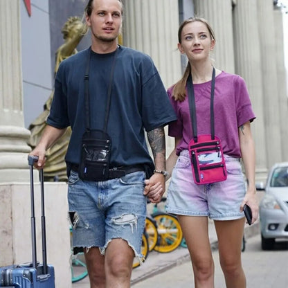 Keep Your Travel Essentials Close, Organized & Protected With This RFID Neck Wallet