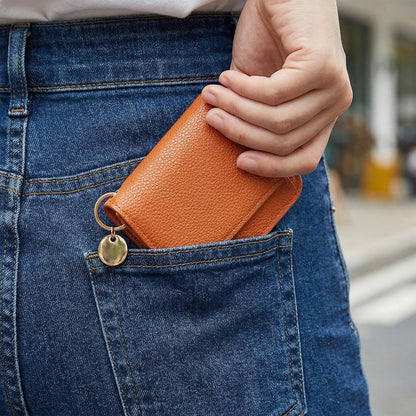 💖 Short Wallets for Women – Fashionable Card Holder with Key Ring & Coin Purse
