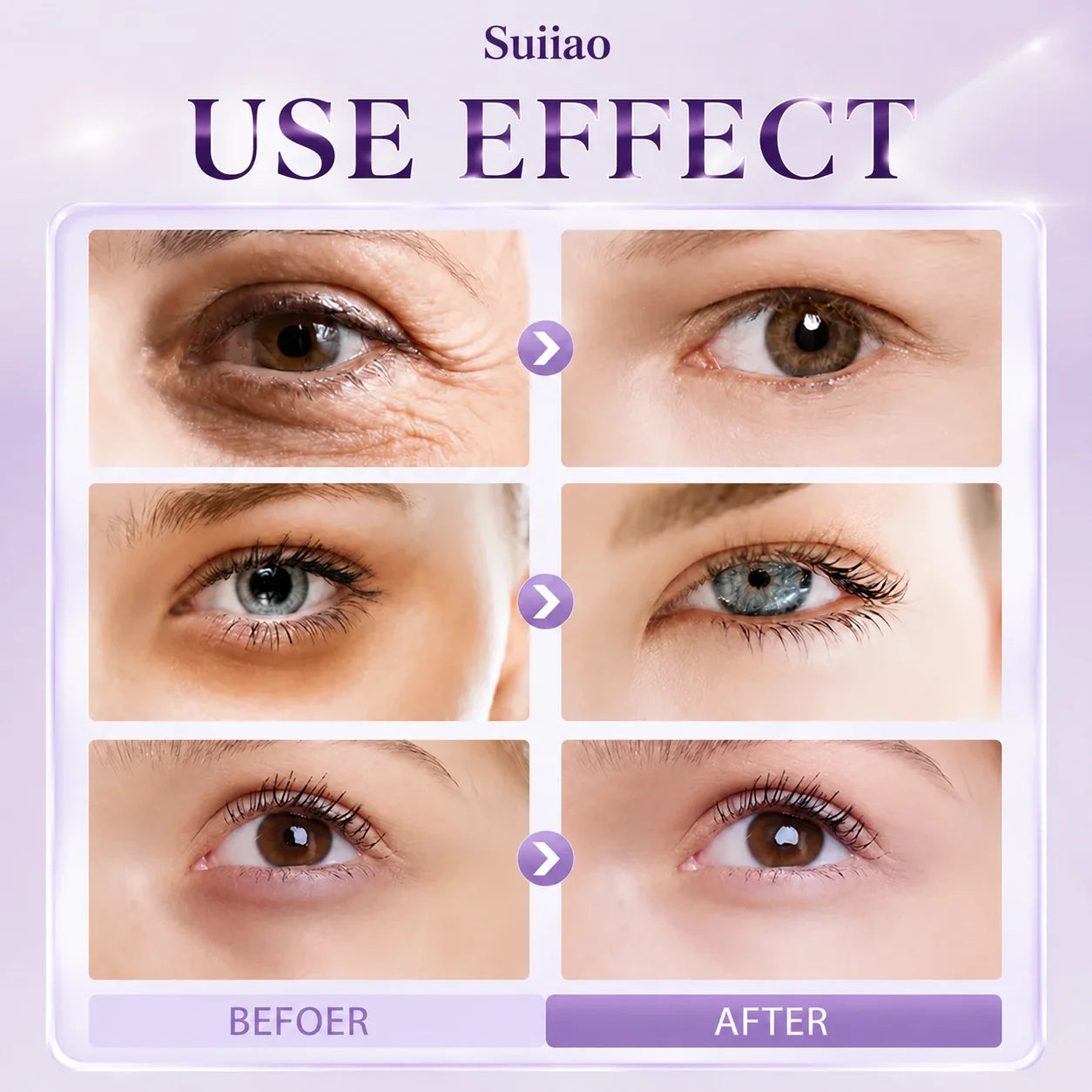 Suiiao 60 Second Effects Tinted Firming Gel - Under Eye Cream For Puffiness And Bags Under Eyes
