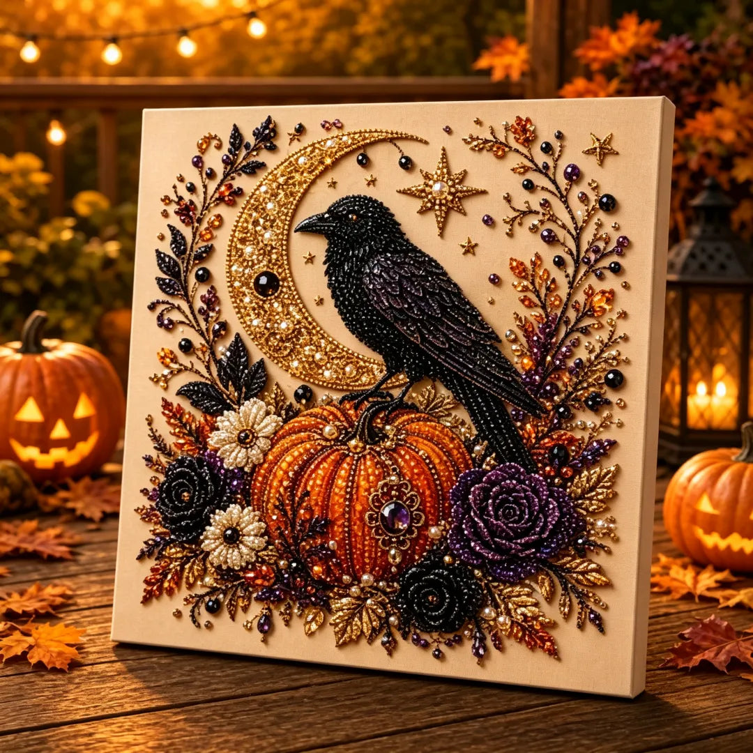 👻✨ Halloween Pearl Art DIY Kit – Turn Tiny Pearls into Spooky-Cute Magic