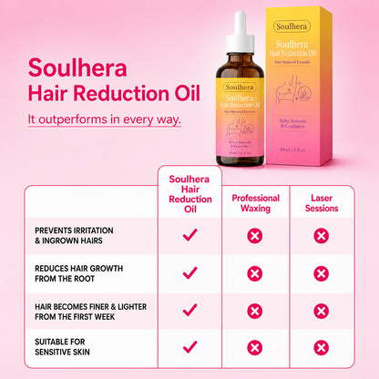 🔥LAST DAY 60% OFF  Soulhera Hair Reduction Oil 60 ml – Permanent Hair Removal Oil