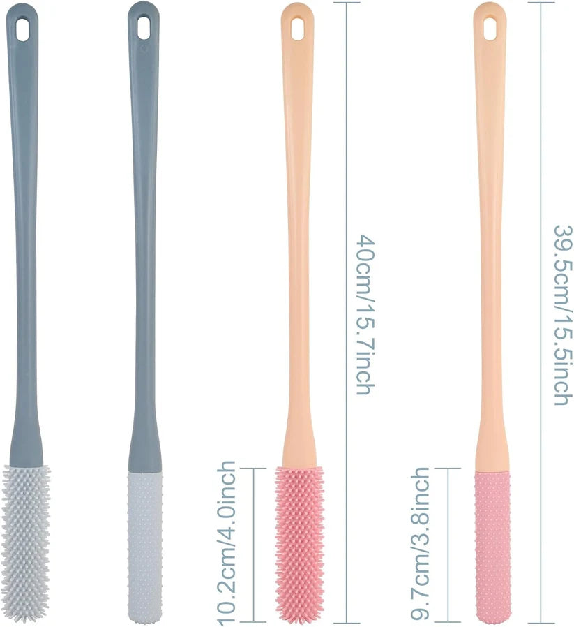Long‑Handle Silicone Foot Cleaning Brush