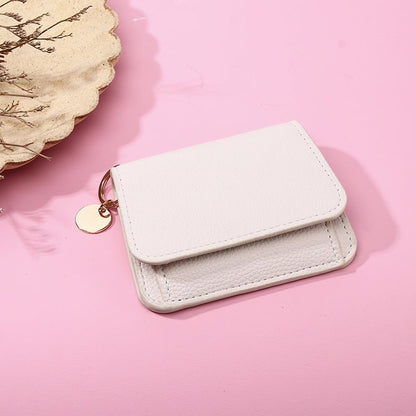 💖 Short Wallets for Women – Fashionable Card Holder with Key Ring & Coin Purse
