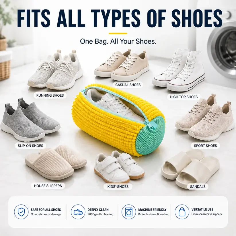 👟 No-Scrub Shoe Washing Bag – Clean & Protect Your Sneakers In The Washing Machine