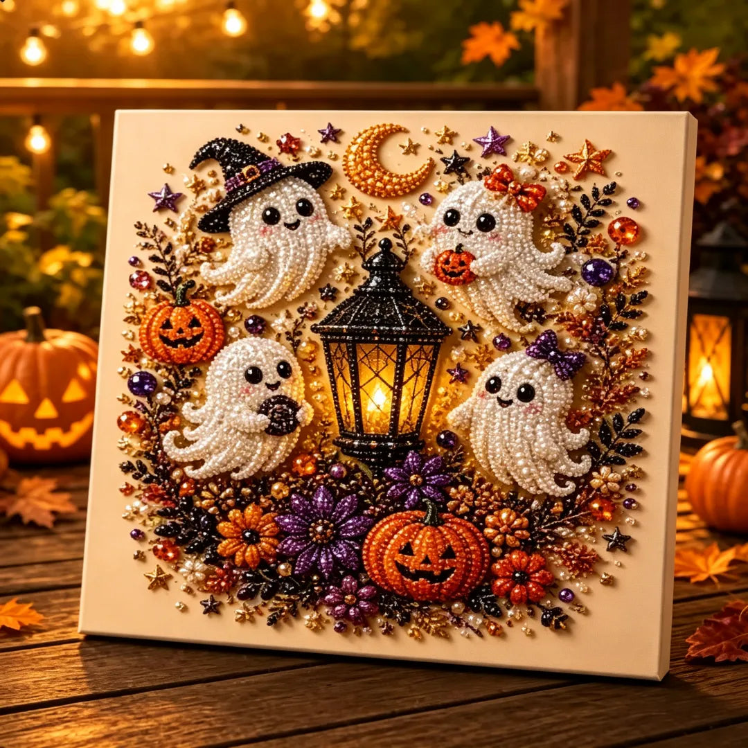 👻✨ Halloween Pearl Art DIY Kit – Turn Tiny Pearls into Spooky-Cute Magic