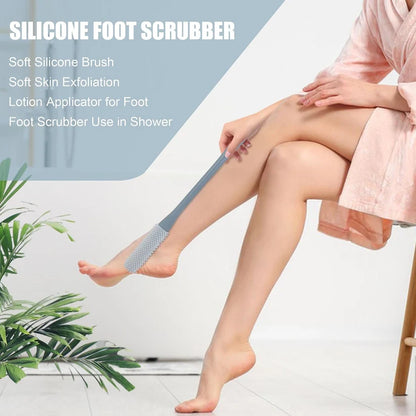 Long‑Handle Silicone Foot Cleaning Brush