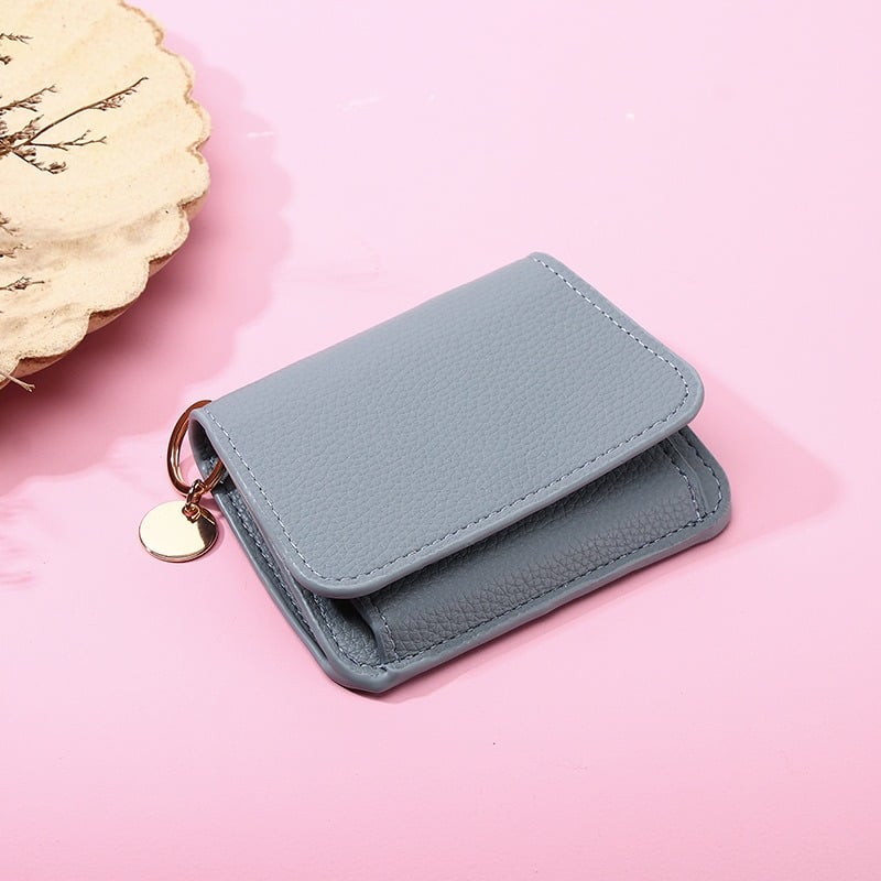 💖 Short Wallets for Women – Fashionable Card Holder with Key Ring & Coin Purse