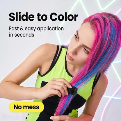 🌈 Instant Hair Color Magic – Washable Temporary Hair Chalk Set