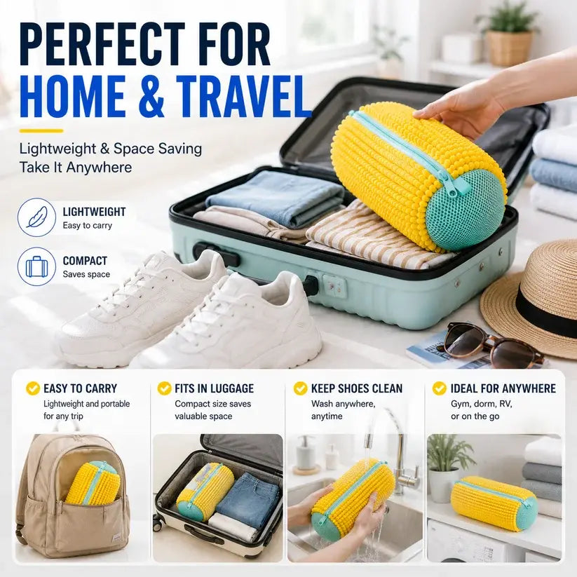 👟 No-Scrub Shoe Washing Bag – Clean & Protect Your Sneakers In The Washing Machine