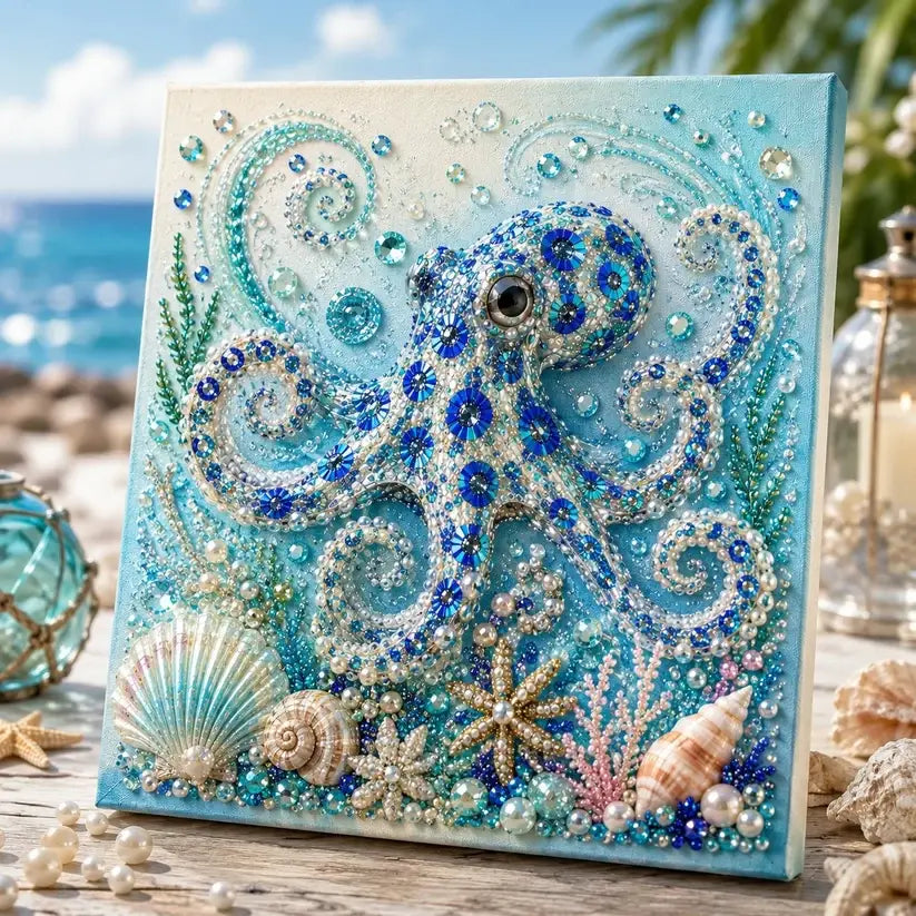 🌊✨ Ocean Theme Pearl Art DIY Kit