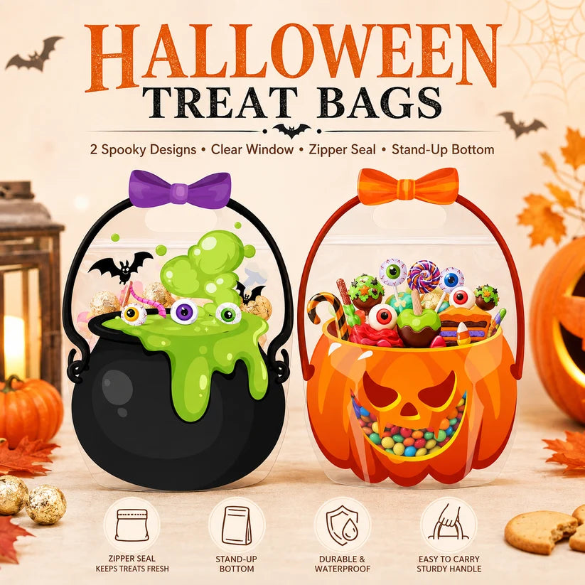 🎃20 Pcs Halloween Goodie Bags Plastic Candy Bag🎁