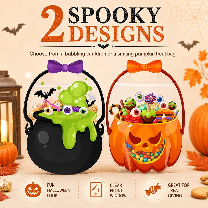 🎃20 Pcs Halloween Goodie Bags Plastic Candy Bag🎁