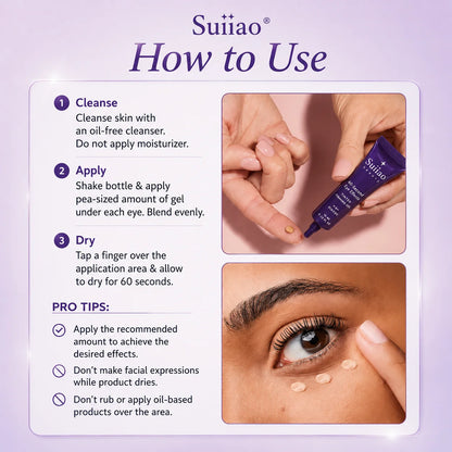 Suiiao 60 Second Effects Tinted Firming Gel - Under Eye Cream For Puffiness And Bags Under Eyes