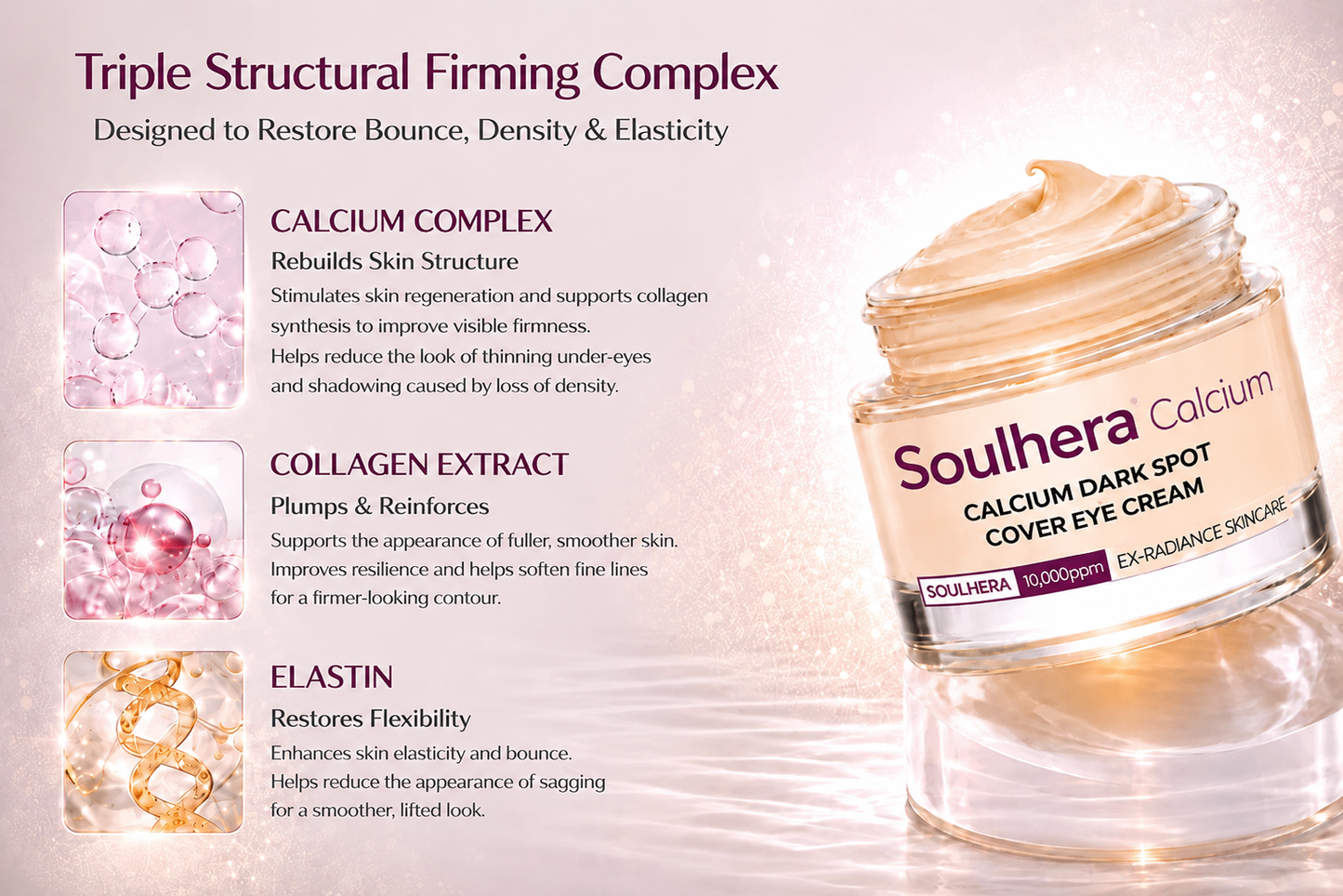 🔥LAST DAY 50% OFF!!Soulhera Korean Calcium Dark Spot Eye Cream