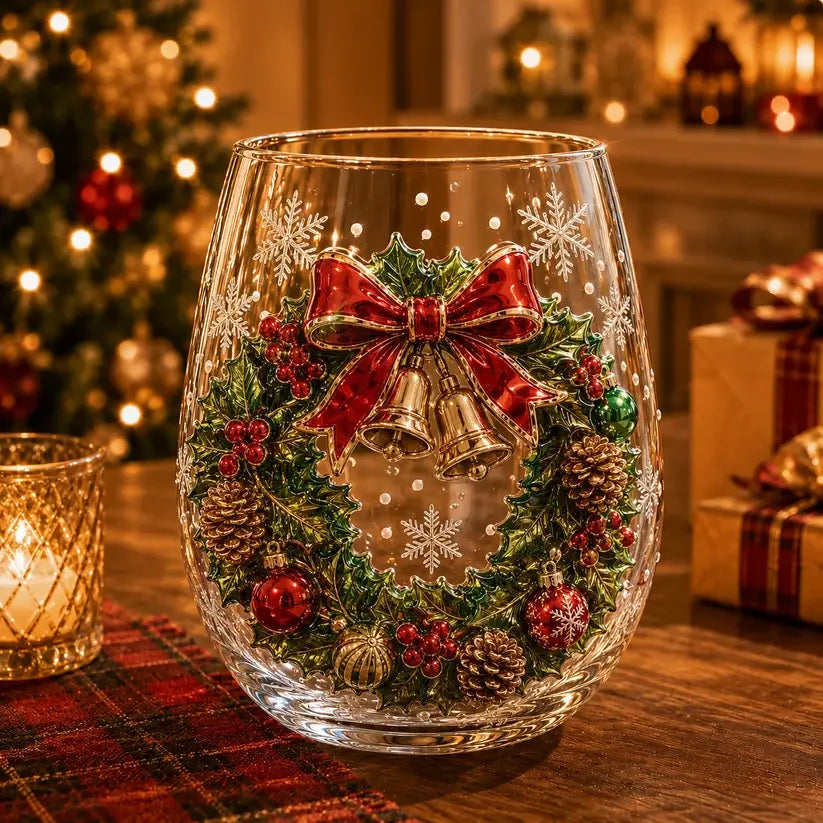 ✨Magical Christmas 3D Glass Cup Collection – Santa, Reindeer, Snowman & Christmas Tree