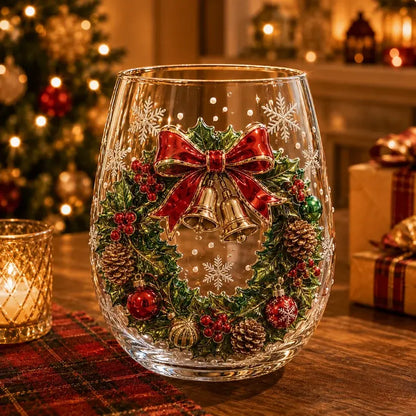✨Magical Christmas 3D Glass Cup Collection – Santa, Reindeer, Snowman & Christmas Tree