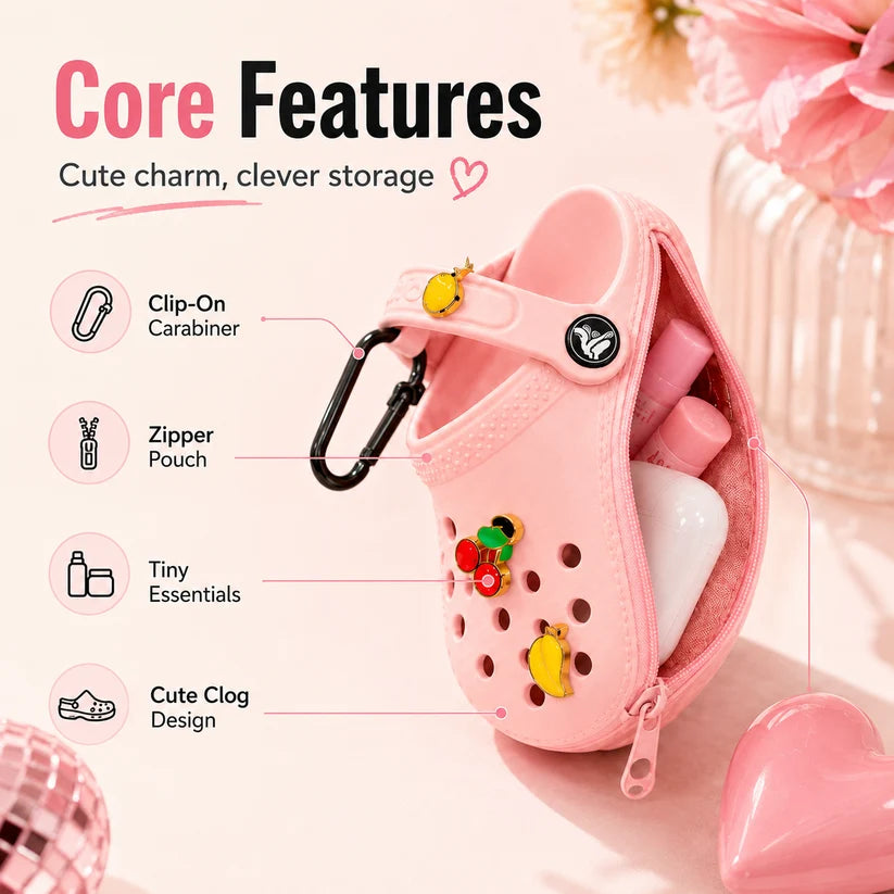 Mini Clog Charm Pouch🌸