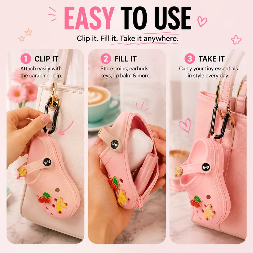 Mini Clog Charm Pouch🌸