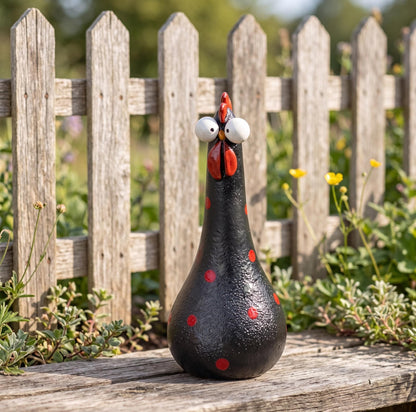 🐔Handcrafted Colorful Polka Dot Chickens