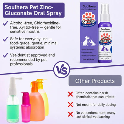 Soulhera™ Advanced Pet Oral Spray | Fresher Breath, Plaque Biofilm & Gum Care — No Brushing