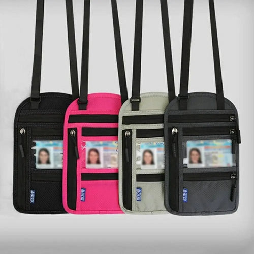 Keep Your Travel Essentials Close, Organized & Protected With This RFID Neck Wallet