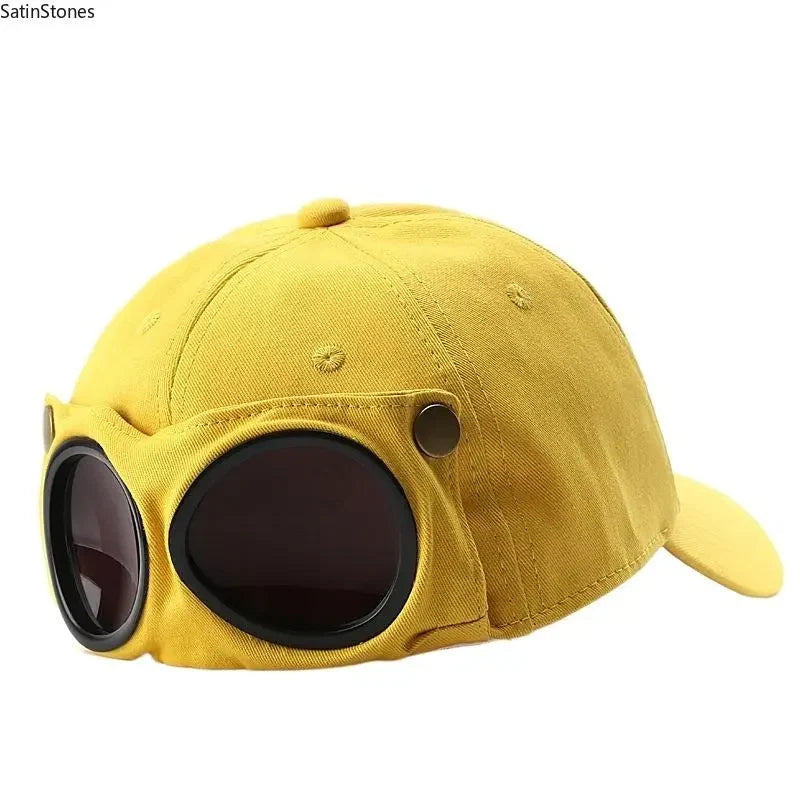 Men's Korean-Style Pilot Baseball Cap - Personalized Glasses-Ready