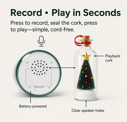 Soulhera™ VoiceBottle | Recordable Voice Keepsake Gift